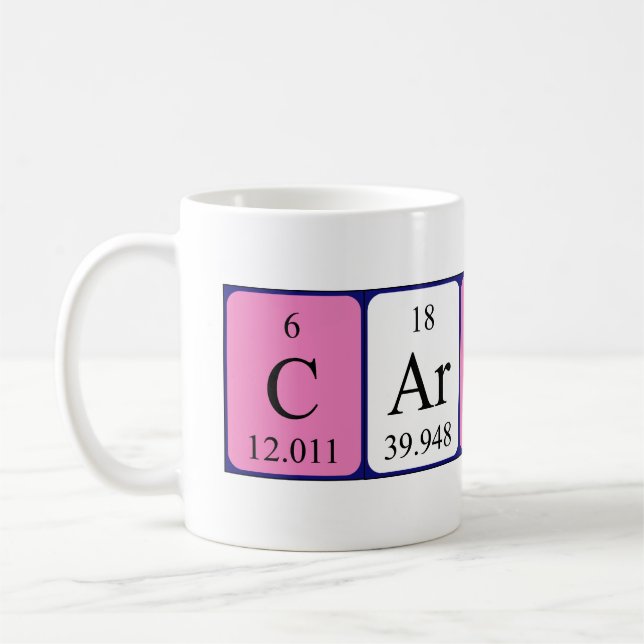 Carson periodic table name mug (Left)