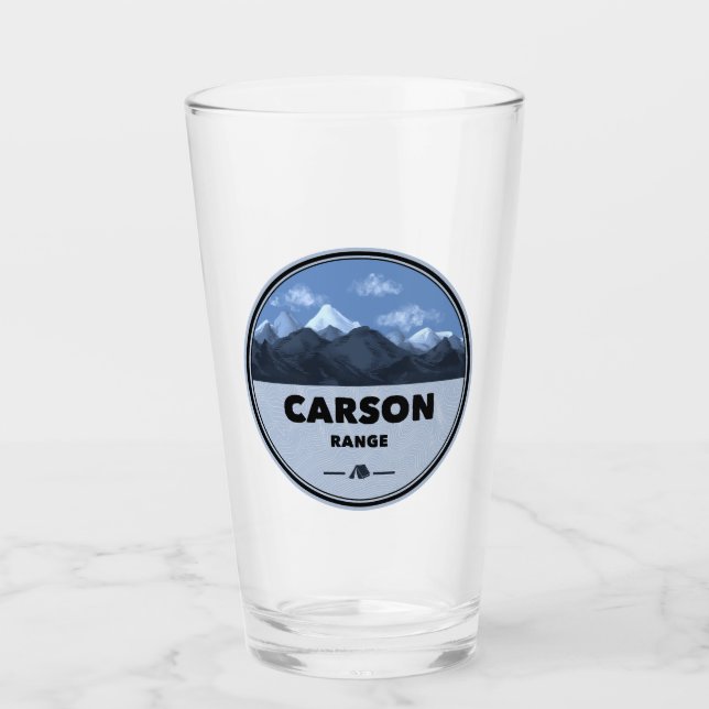 Carson Range California Nevada Camping Glass (Front)