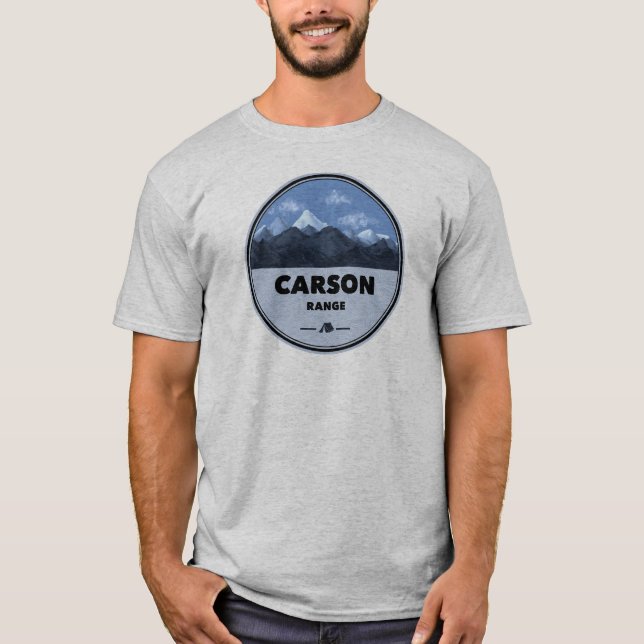 Carson Range California Nevada Camping T-Shirt (Front)