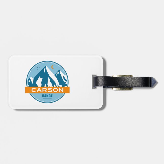 Carson Range California Nevada Luggage Tag (Back Horizontal)