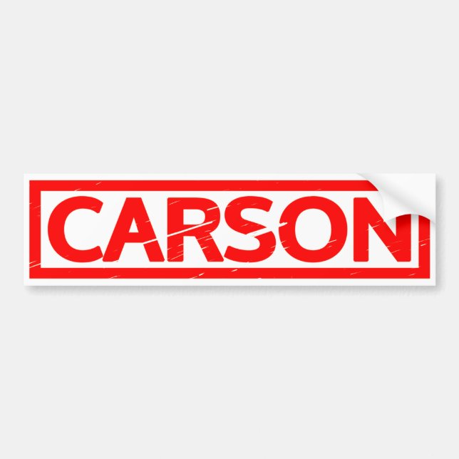 Carson Stamp Bumper Sticker (Front)