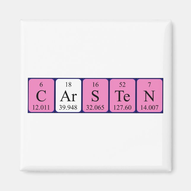 Carsten periodic table name magnet (Front)