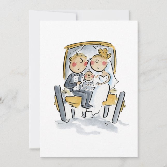 Cart before the horse invitation (Front)