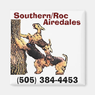 Cart-tree2, Southern/Roc, Airedales, (505) 384-... Magnet