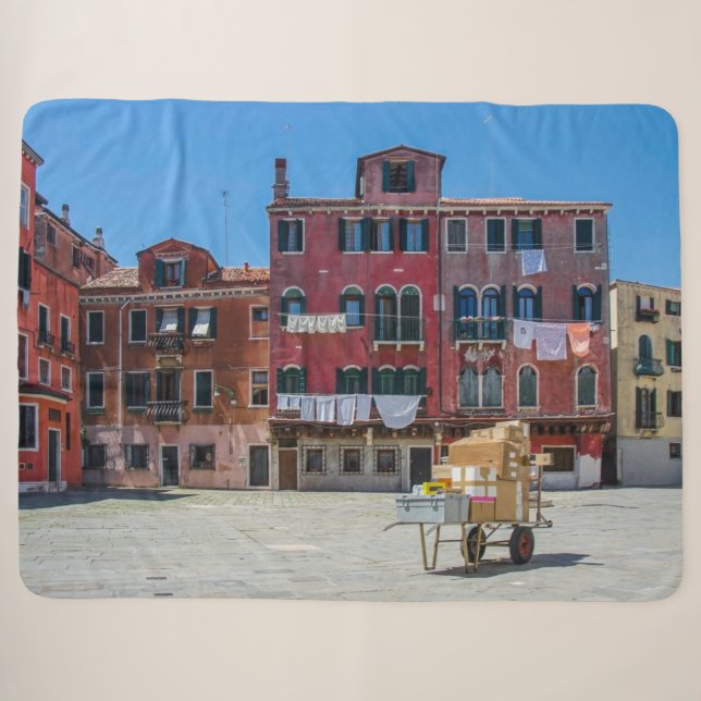 Cart with boxes in Venice Sherpa Blanket (Front (Horizontal))