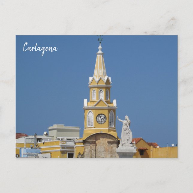 cartagena clock tower postcard (Front)