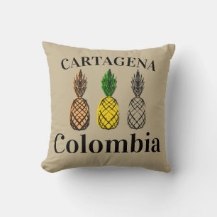 Cartagena Colombia Pineapples Cushion