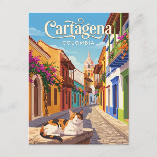 Cartagena Colombia Postcard (Front)