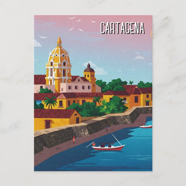 Cartagena Colombia Travel Postcard (Front)