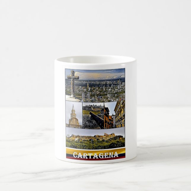 Cartagena - Mosaic - Colombia Coffee Mug (Center)