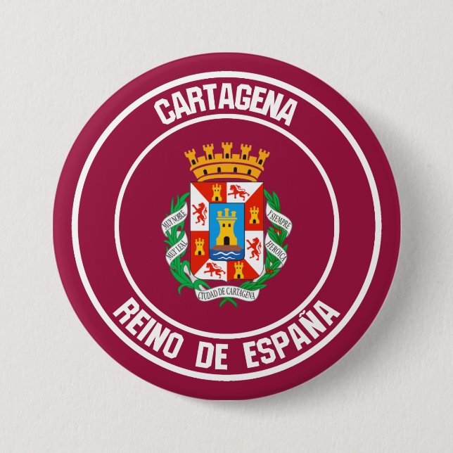 Cartagena Round Emblem 7.5 Cm Round Badge (Front)