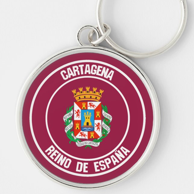 Cartagena Round Emblem Key Ring (Front)