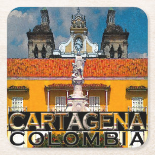 Cartagena Square Paper Coaster