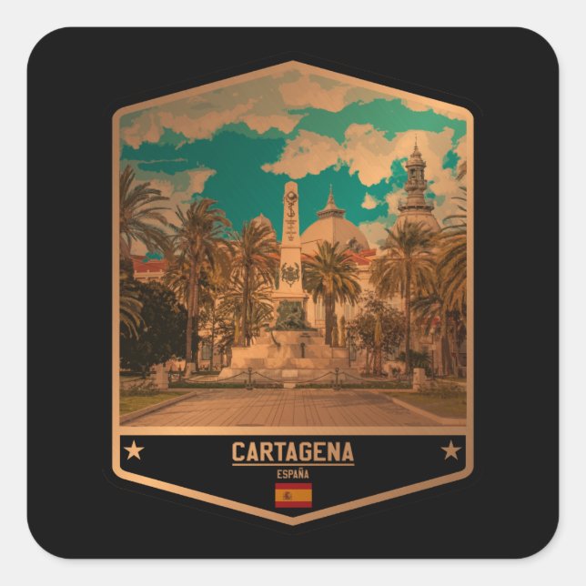 Cartagena Square Sticker (Front)