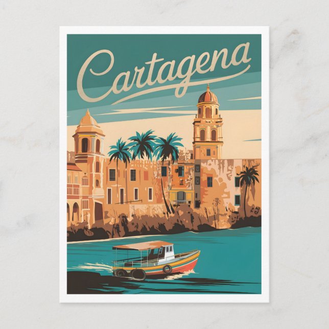 Cartagena Vintage Postcard (Front)