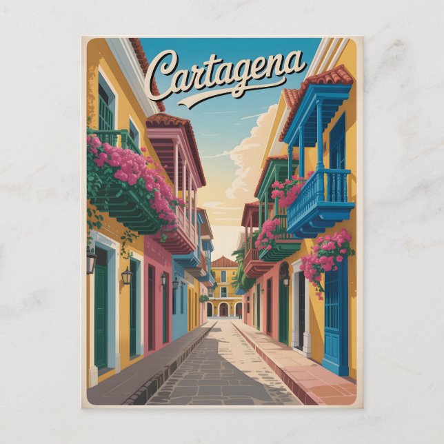 Cartagena vintage  postcard (Front)