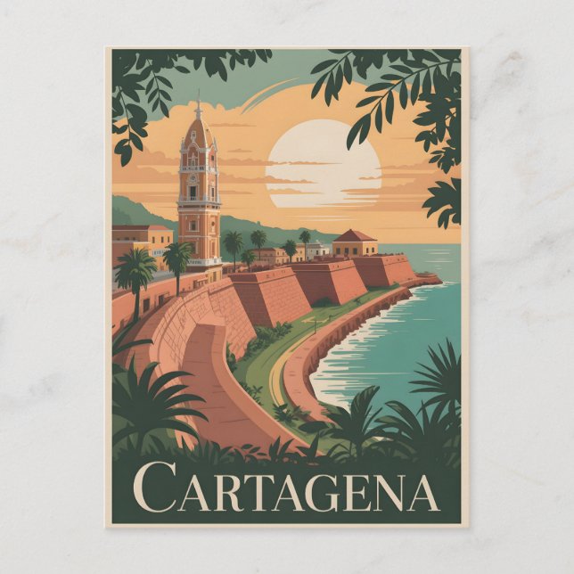 Cartagena vintage postcard (Front)