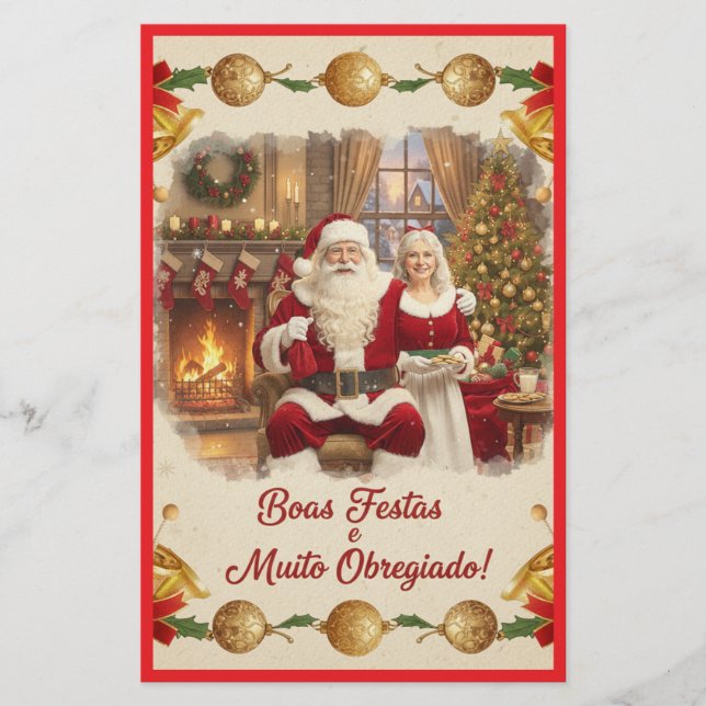 Cartão de Natal Stationery (Front)