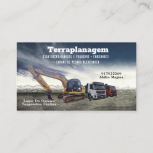 Cartão de visita Bulldozer Business Card