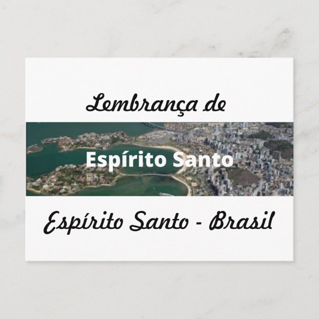 Cartão postal lembrança de Espírito Santo Postcard (Front)