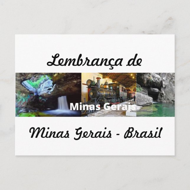 Cartão postal lembrança de Minas Gerais Postcard (Front)