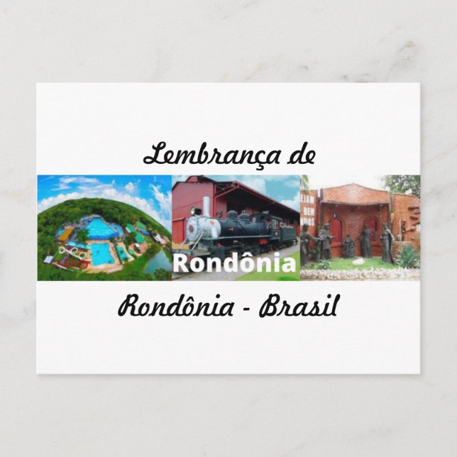 Cartão postal lembrança de Rondônia Brasil Postcard (Front)