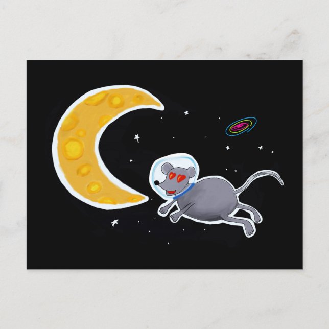 Cartão Postal - Mouse In Space Postcard (Front)
