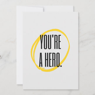 Cartão You're a hero. Holiday Card
