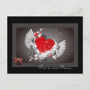 carte amour saint valentin postcard