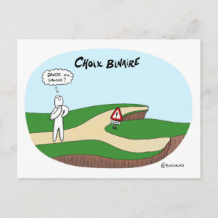 Carte coaching « Choix binaire » Postcard