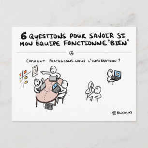 Carte coaching d'équipe "2/6 : Information" Postcard