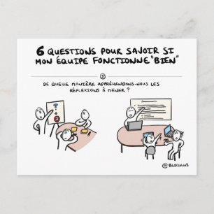 Carte coaching d'équipe "3/6 : Réflexion" Postcard