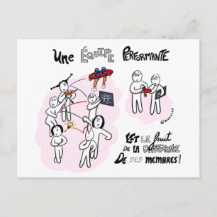 Carte coaching "Différence et performance" Postcard