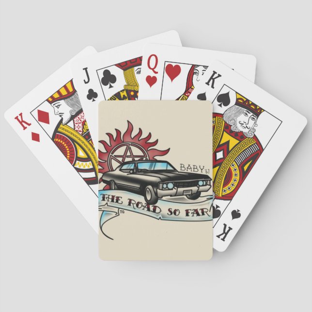 Carte da poker Impala del 67 nera Playing Cards (Back)