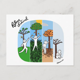 Carte de coaching "À chaque saison son énergie" Postcard