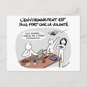 Carte de coaching : Environnement -vs- Volonté Postcard