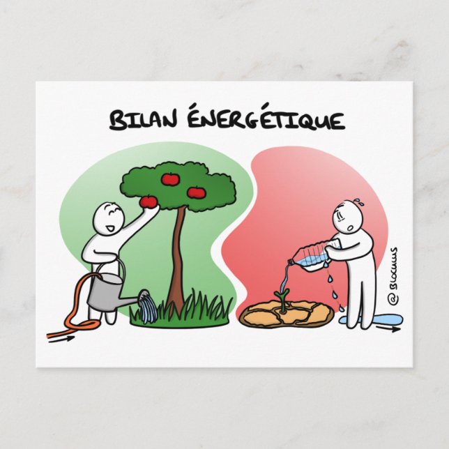 Carte de Coaching "Faites votre Bilan Énergétique" Postcard (Front)