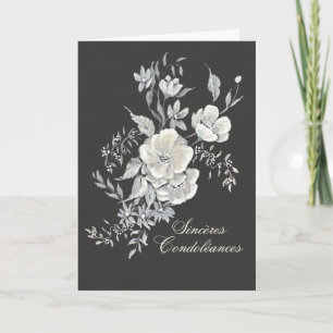 Carte de Condoléances de l’Anémone Blanche Card