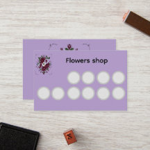 Carte de Fidélité US Fleuriste - Violettes
