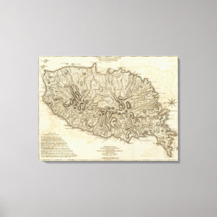 Carte de l'Isle de la Grenade Canvas Print