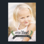 Carte de Noël Élégante<br><div class="desc">A simple,  elegant design,  with the text "Joyeux Noel" - replace the image with one of your favourites for beautiful Christmas greetings!</div>