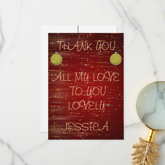 CARTE DE REMERCIEMENT THANK YOU CARD (Front/Back In Situ)