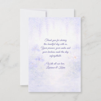 Carte De Remerciements Elegant Botanical Wedding Thank You Card