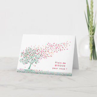 Carte de remerciements pliée thank you card