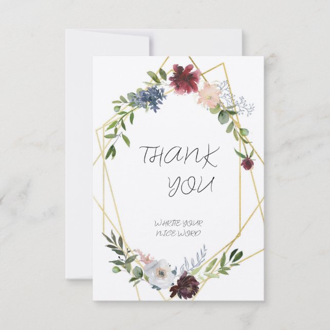 Carte de remerciements thank you card (Front)