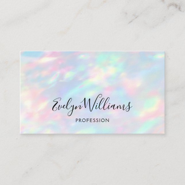 Carte De Visite Minimaliste Pierre Opale Business Card (Front)