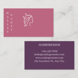 carte de visite pour coiffeuse business card