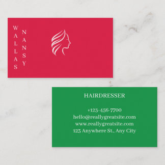 carte de visite pour coiffeuse business card