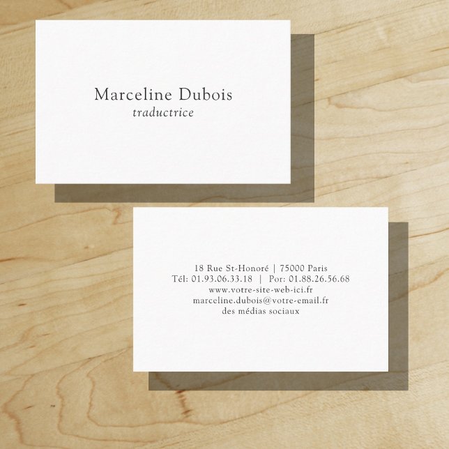 Carte de visite | Simple | élégante Business Card ("Everyday is abundantly beautiful." 
Sincerely Best Wishes from Lucky Design World)