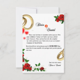 CARTE D'INVITATION DE MARIAGE ANNOUNCEMENT